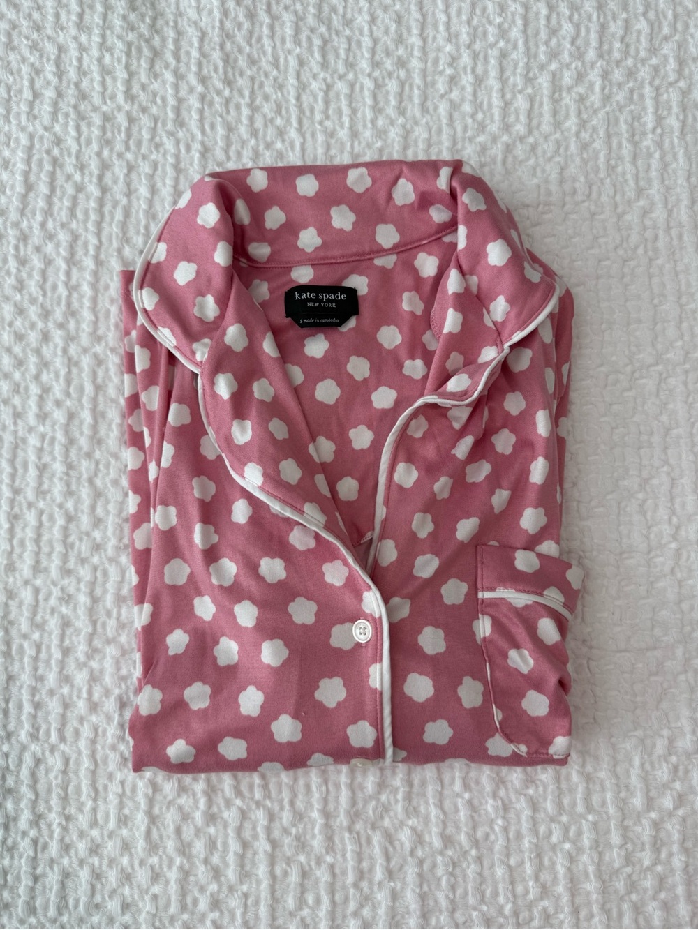 kate Spade Pink Floral Dot Pajama Set